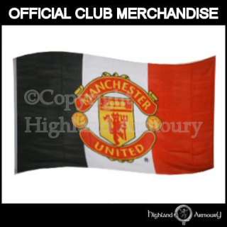 Manchester United FC Football Stripe Flag 5 X 3ft New Official Club 