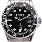   AUTOMATIC MENS WATCHES DATE BLACK DIAL MAN WRISTWATCH GIFT 4 HIM