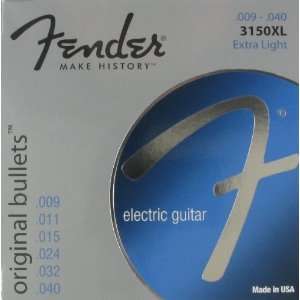  Fender Electric Guitar Pure Nickel Bullet End, .009   .040 