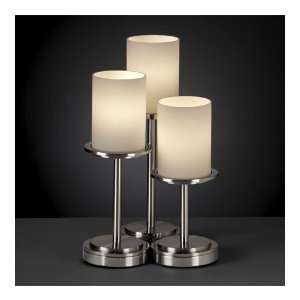 Justice Design Group FSN 8797 10 OPAL NCKL Fusion 3 Light Table Lamps 