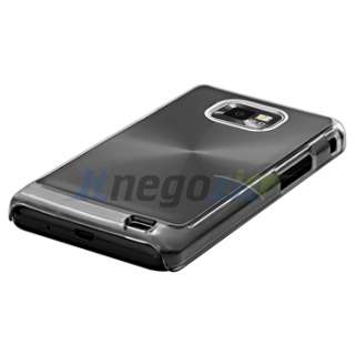 custodia cover alluminio nero +3pellicola protettiva per Samsung 