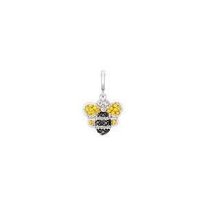   Bee Charm in Sterling Silver 1/7 CT. T.W. ss init/nmbrs charm Jewelry