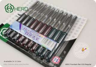 LOT20 HERO Fountain Pen 616 Regular Classic Pen 3 Color  