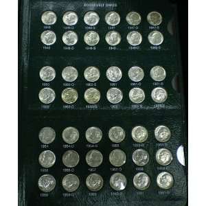  1946 1964 Gem BU Silver Roosevelt Dime Complete Set 48 Coins 