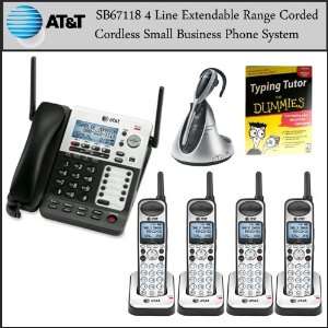  SynJ 4 Line Extendable Range Corded Cordless Small Business Phone 