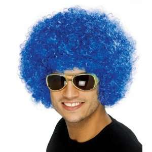    Unisex Funky 70s Blue Afro Wig Costume Accessory Toys & Games