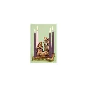  6.5 Gold Holy Family Advent Wreath Christmas Taper Candle 