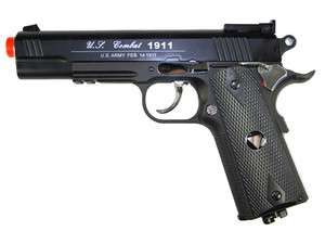 WinGun Airsoft 6mm Guns M1911 45 12g CO2 Gas Blowback Metal Pistols 