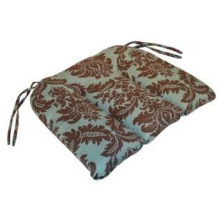 Outdoor Seat Pad/Dining/Bistro Cushion   Blue/Brown Floral.Opens in a 