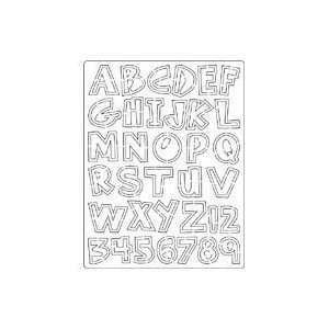  Provo Craft Coluzzle Alphabet Template (1.25 x 1.5 