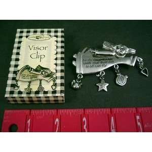 Guardian Angel Visor Clip, Silver Plate Never Drive Faster Than Your 