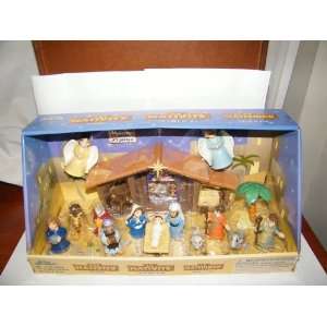 The Nativity Set Playset Toy with Manger, Angels, Animals   A Complete 