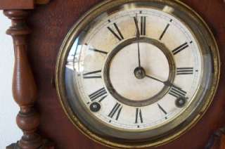 Antique Ansonia Mantel /Shelf Clock Windup Chime Pendulum Vintage 