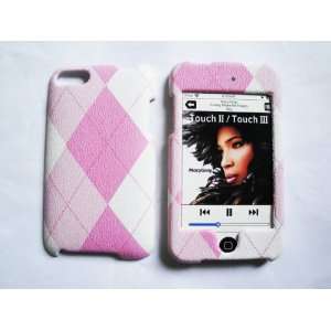   3rd Generation Pink White Argyle Leather Design Case Cell Phones