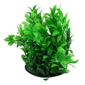   Oval Leaves Lifelike Plastic Plant Ornament 8 for Aquarium Fish Tank