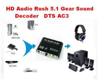 AC3 DTS 5.1 Audio Gear Digital Sound Decoder SPDIF PS3  