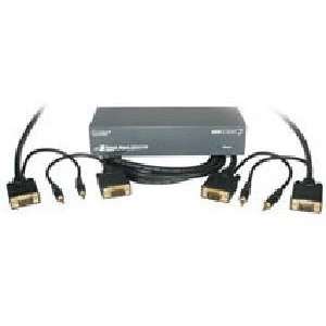 com Cables To Go 4 Port Uxga Monitor Splitter/Extender W/ 3.5mm Audio 