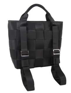 SEATBELT BACKPACK black PURSE hand bag seat belt tote  