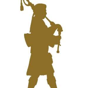 Bagpipes Bagpiper GOLD vinyl window decal sticker