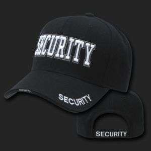 BLACK SECURITY GUARD OFFICER BASEBALL CAP CAPS HAT HATS  
