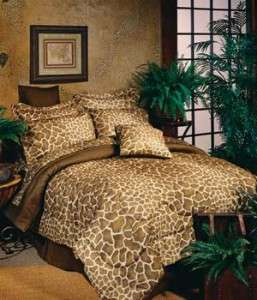GIRAFFE 18x18 Pillow matches BED IN A BAG Comforter set