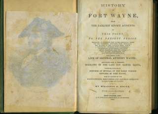 HISTORY FORT WAYNE book rare book Indiana aboriginal  
