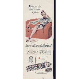   brushless with Barbasol.  1947 BARBASOL Shaving Cream Ad, A5137