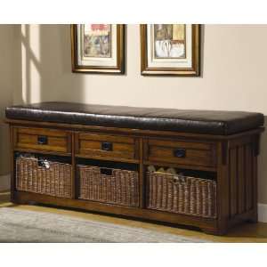  Large Storage Bench with Baskets
