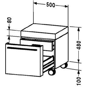   Cherry Tree Fogo Mobile Bathroom Cabinet Storage from Fogo Series 9543