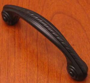 Cabinet Hardware 6114 Library Rope Pulls Matte Black Pull  