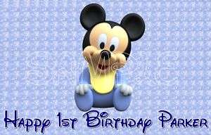 Baby Mickey Mouse 2 Frosting Sheet Edible Cake Topper  