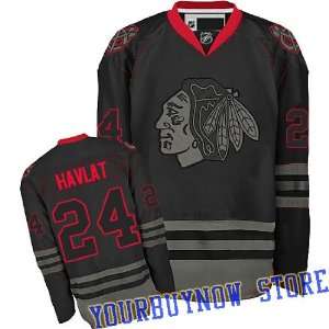   Blackhawks Black Ice Jersey Hockey Jersey (Logos, Name, Number are