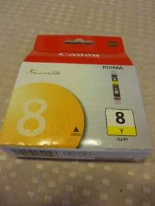 Genuine Canon Yellow Ink Cartridge CLI 8Y Color PIXMA OEM  