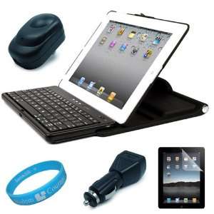  Bluetooth Keyboard and Protective Hard Case for Apple iPad 2 Tablet 