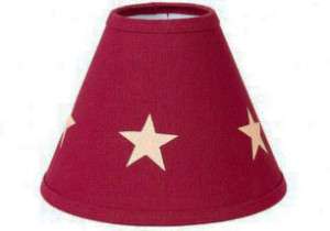 Primitive STAR LAMP SHADE Country Linen Fabric Lighting  