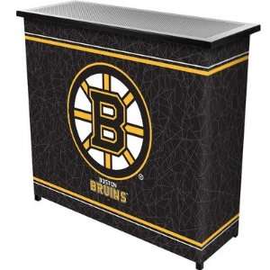   NHL 2 Shelf Portable Bar with Case Team Boston Bruins