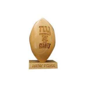  New York Giants 5/8 Scale Laser Engraved Wood Football 