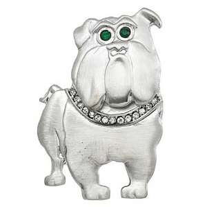  Silver Plated And Rhinestone Dog Brooch Pin Fashion Jewelry Jewelry