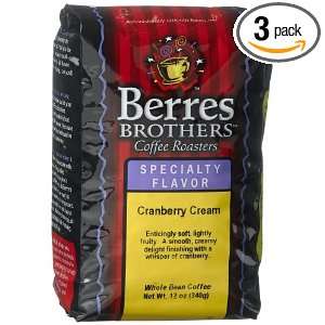 Berres Brothers Coffee Roasters Cranberry Cream Coffee, Whole Bean, 12 