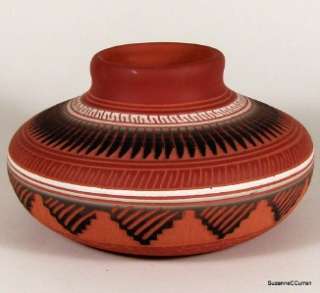 Susie Charlie Navajo Etched Art Pottery Pot  
