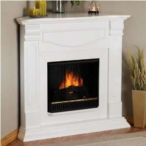   Flame 9350 W Cambridge Corner Indoor Fireplace   White