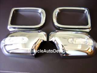 Chrome Door Mirror Covers with LED Indicator