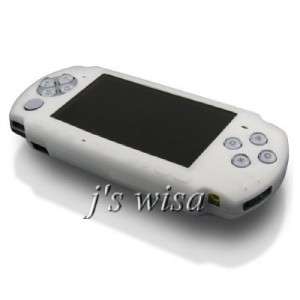 PSP SLIM 3000 SILICONE SLEEVE CASE COVER CLEAR WHITE  
