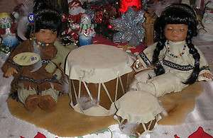 EMERALD DOLL COLLECTION WILLIE AND WANDA NATIVE AMERICAN DOLL SET 
