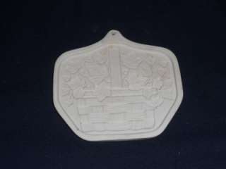 Henn Pottery Basket Stoneware Cookie Shortbread Mold GREAT DEAL OF THE 