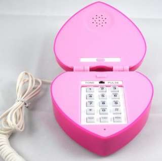 Bling Heart Shaped Corded Telephone Phone Funny Home  