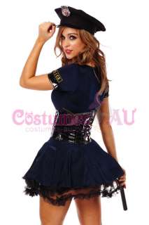   costume includes police hat plastic baton toy cuffs cincher boot
