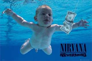 MUSIC POSTER ~ NIRVANA NEVERMIND COVER Kurt Cobain  
