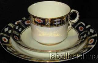 Royal Albert Crown China Teacup Trio Imari Cobalt b3 Tea Cup Saucer 
