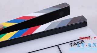   ACRYLIC material Clapper board Director TV Film Slate Movie Cut  
